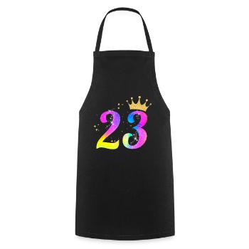 23. Geburtstag Geschenkidee Für 23 Jahre Alt - Kochschürze - Schwarz - Vorne - AI Model Male 185 dark (185cm)