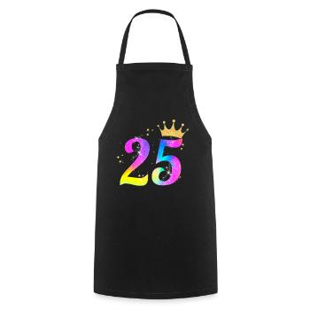 25. Geburtstag Geschenkidee Für 25 Jahre Alt - Kochschürze - Schwarz - Vorne - AI Model Male 185 dark (185cm)
