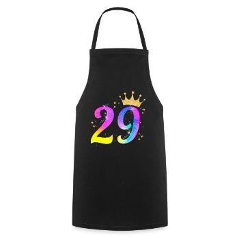 29. Geburtstag Geschenkidee Für 29 Jahre Alt - Kochschürze - Schwarz - Vorne - AI Model Male 185 dark (185cm)