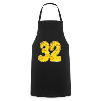 32 years old Lustig Käse - Cooking Apron - black - Front - AI Model Male 185 dark (185cm)
