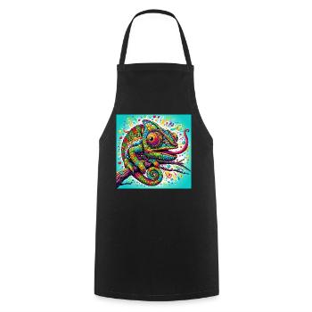 Caméléon - Tablier de cuisine - noir - Devant - AI Model Male 185 dark (185cm)