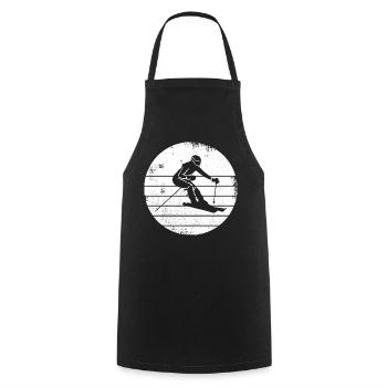 Skier - Cooking Apron - black - Front - AI Model Male 185 dark (185cm)
