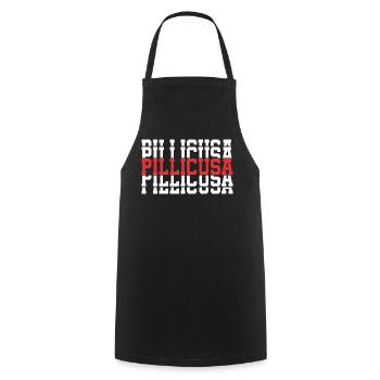 T-Shirt Pillicusa T-Shirt Gift Stacked Text - Cooking Apron - black - Front - AI Model Male 185 dark (185cm)