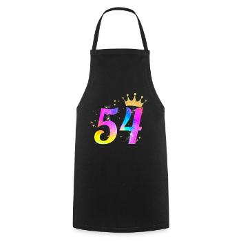 54. Geburtstag Geschenkidee Für 54 Jahre Alt Zum - Kochschürze - Schwarz - Vorne - AI Model Male 185 dark (185cm)
