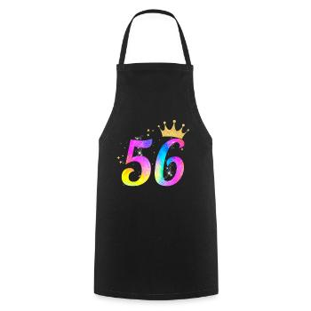 56. Geburtstag Geschenkidee Für 56 Jahre Alt Zum - Kochschürze - Schwarz - Vorne - AI Model Male 185 dark (185cm)