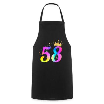 58. Geburtstag Geschenkidee Für 58 Jahre Alt Zum - Kochschürze - Schwarz - Vorne - AI Model Male 185 dark (185cm)