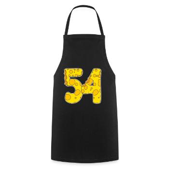 54 ans de Lustig Käse - Tablier de cuisine - noir - Devant - AI Model Male 185 dark (185cm)
