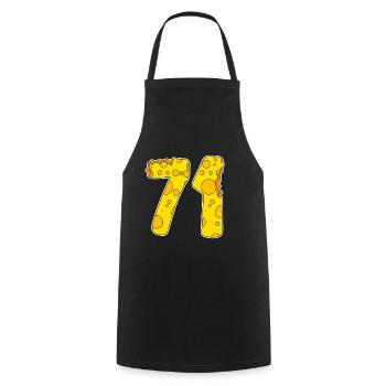 71 years of Lustig Käse - Cooking Apron - black - Front - AI Model Male 185 dark (185cm)