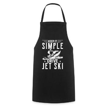 Keep it easy to ride a jet ski - Cooking Apron - black - Front - AI Model Male 185 dark (185cm)