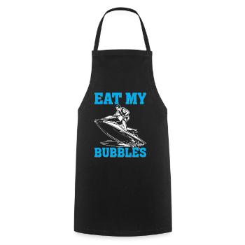 Manger mes bulles - Tablier de cuisine - noir - Devant - AI Model Male 185 dark (185cm)