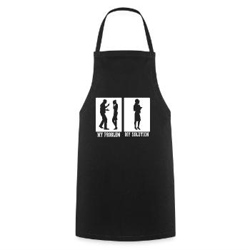 Civil Engineer My Problem My Pictogram Mom Dad - Kochschürze - Schwarz - Vorne - AI Model Male 185 dark (185cm)