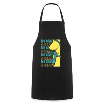 My Goal No Pinholes Vehicle Car Spray Automotive - Cooking Apron - black - Front - AI Model Male 185 dark (185cm)