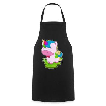 Licorne noeud papillon - Tablier de cuisine - noir - Devant - AI Model Male 185 dark (185cm)