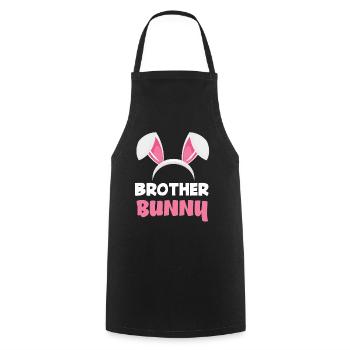 Bruder Hase Osterhasenohren Ostern - Kochschürze - Schwarz - Vorne - AI Model Male 185 dark (185cm)