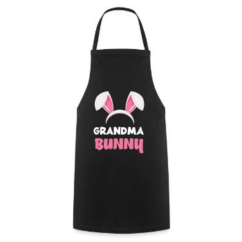 Grand-mère lapin de Pâques oreilles de lapin Pâques - Tablier de cuisine - noir - Devant - AI Model Male 185 dark (185cm)