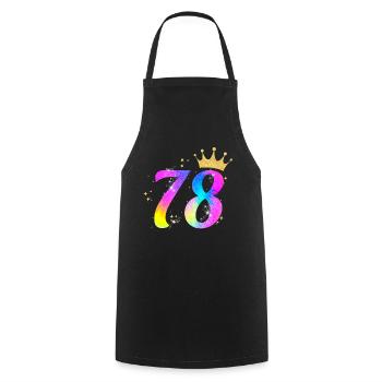 78. Geburtstag Geschenkidee Für 78 Jahre Alt - Kochschürze - Schwarz - Vorne - AI Model Male 185 dark (185cm)