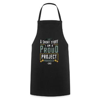 Project Manager A Short Story I Am A Team Leader - Cooking Apron - black - Front - AI Model Male 185 dark (185cm)