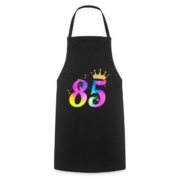 85. Geburtstag Geschenkidee Für 85 Jahre Alt - Kochschürze - Schwarz - Vorne - AI Model Male 185 dark (185cm)