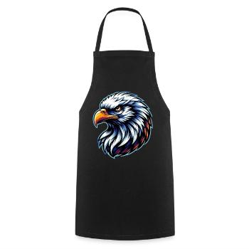 Pygargue à tête blanche - Tablier de cuisine - noir - Devant - AI Model Male 185 dark (185cm)