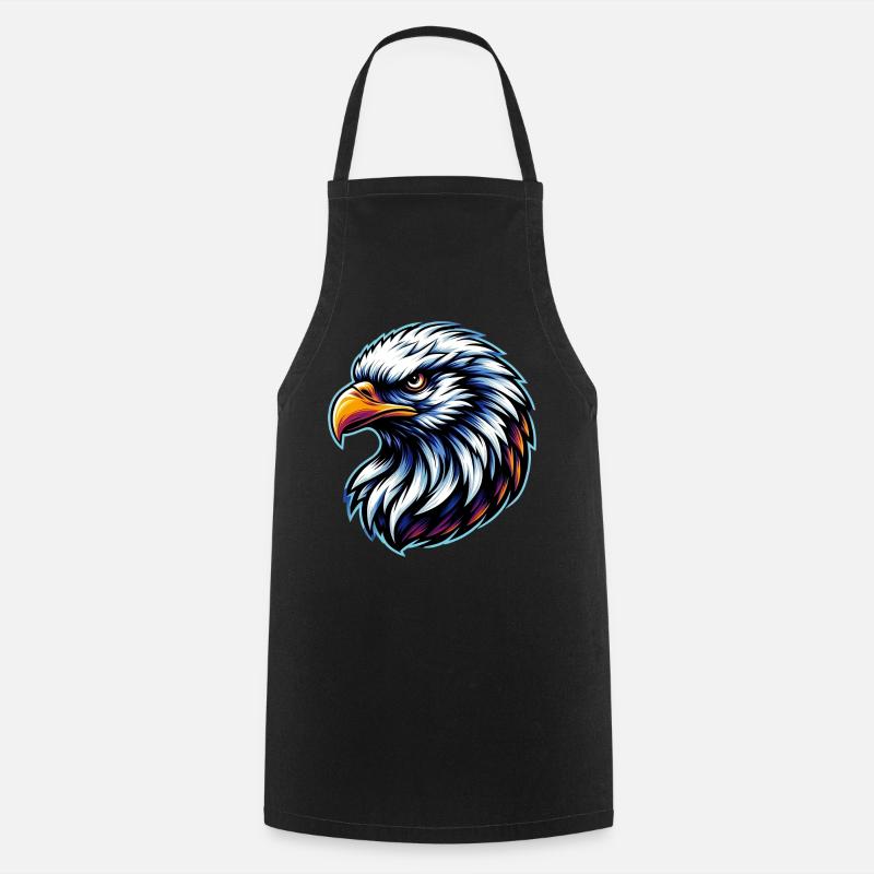 Bald Eagle - Cooking Apron - black