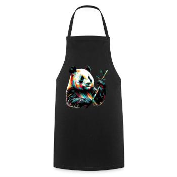 Panda - Kochschürze - Schwarz - Vorne - AI Model Male 185 dark (185cm)