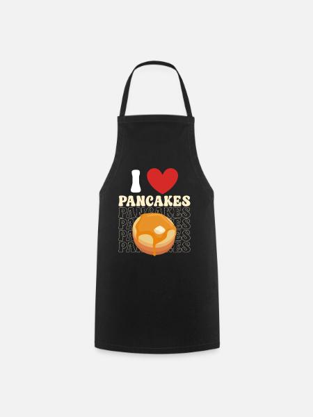 Pancake Lover Kids Heart I Love - Kochschürze - Schwarz
