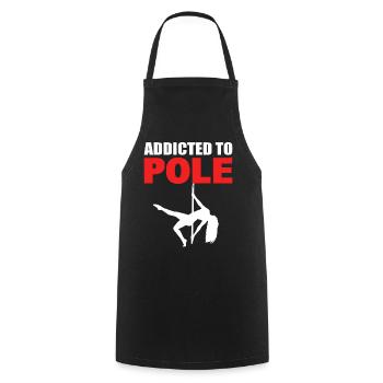 Lustiger Poledance Fitness Tänzerin - Kochschürze - Schwarz - Vorne - AI Model Male 185 dark (185cm)