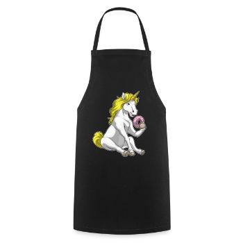 Einhorn Donut - Kochschürze - Schwarz - Vorne - AI Model Male 185 dark (185cm)