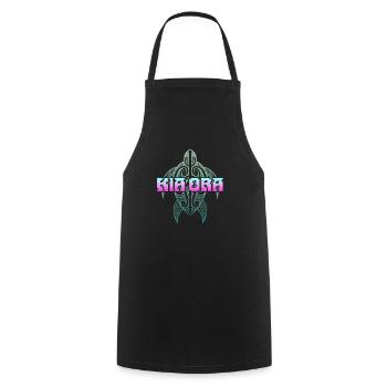 Maori Kia Ora New Zealand Sea Turtle - Cooking Apron - black - Front - AI Model Male 185 dark (185cm)