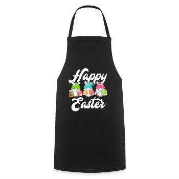 Happy Easter - Cooking Apron - black - Front - AI Model Male 185 dark (185cm)