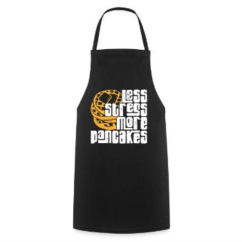 Pancake Lover Kids Less Stress - Kochschürze - Schwarz - Vorne - AI Model Male 185 dark (185cm)