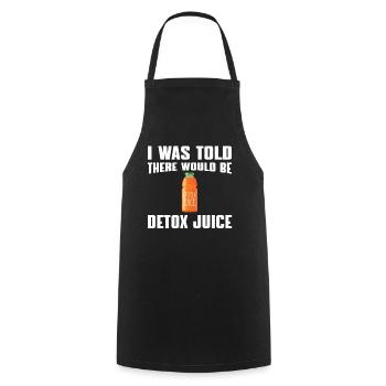 Detox Saft Humor Geschenk - Kochschürze - Schwarz - Vorne - AI Model Male 185 dark (185cm)