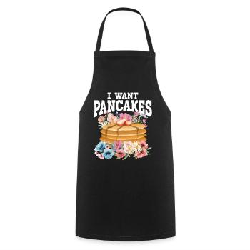 Amoureux des crêpes Les enfants je veux des crêpes - Tablier de cuisine - noir - Devant - AI Model Male 185 dark (185cm)