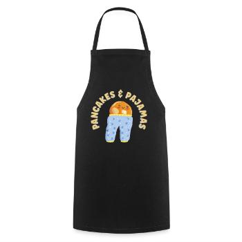 Pancake Lover Kids Pancakes & - Cooking Apron - black - Front - AI Model Male 185 dark (185cm)