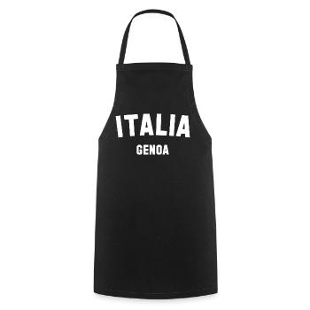 GÊNES Italia Gênes Italie - Tablier de cuisine - noir - Devant - AI Model Male 185 dark (185cm)
