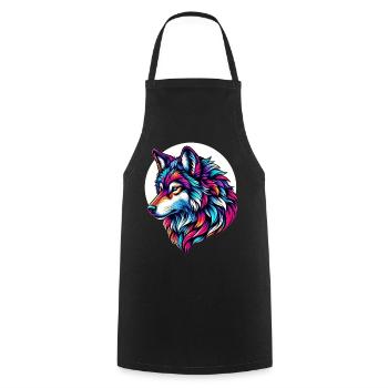 Loup - Tablier de cuisine - noir - Devant - AI Model Male 185 dark (185cm)