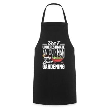 Garten Alter Mann - Kochschürze - Schwarz - Vorne - AI Model Male 185 dark (185cm)