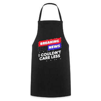 Anyway, cool saying, I don't care about attitude, relax - Cooking Apron - black - Front - AI Model Male 185 dark (185cm)