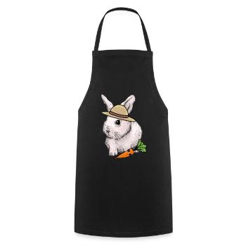 Lapin, lapin, lapin de Pâques, enfants, animaux de compagnie, bébé - Tablier de cuisine - noir - Devant - AI Model Male 185 dark (185cm)