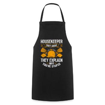 House Keeper House Cleaning House Cleaner - Housek - Cooking Apron - black - Front - AI Model Male 185 dark (185cm)