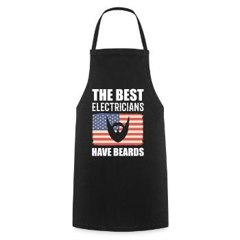 The Best Electricians Have Beards Elektrikexperte - Kochschürze - Schwarz - Vorne - AI Model Male 185 dark (185cm)