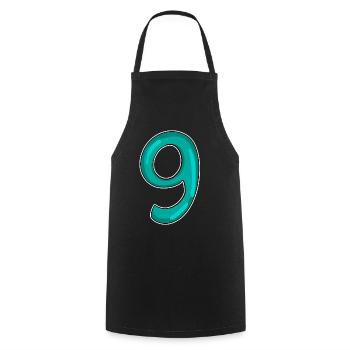 9 - Cooking Apron - black - Front - AI Model Male 185 dark (185cm)