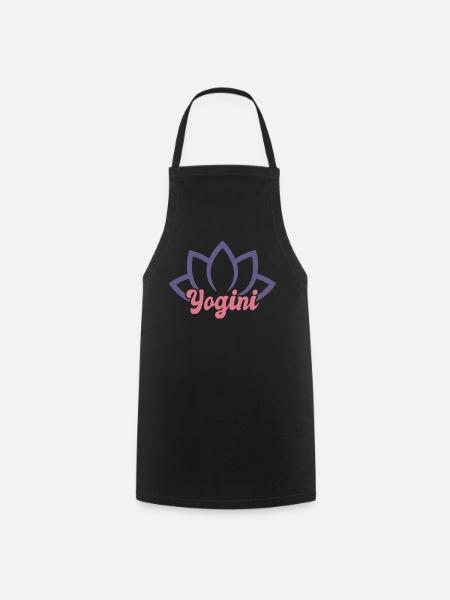 Coole Yogini - Kochschürze - Schwarz