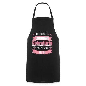 Sekretärin Büro Job süßes Geschenk - Kochschürze - Schwarz - Vorne - AI Model Male 185 dark (185cm)