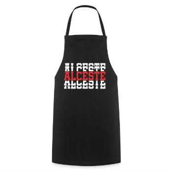 Alceste t-shirt gift idea stacked text - Cooking Apron - black - Front - AI Model Male 185 dark (185cm)