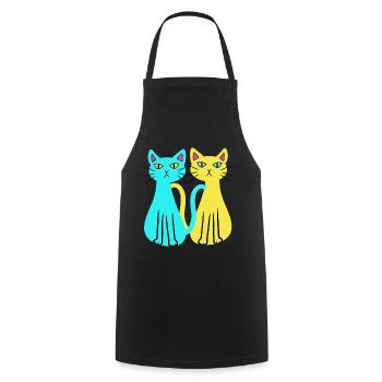 Ukraine, Domestic Cats, Cat, Animal Friend, Animal Welfare - Cooking Apron - black - Front - AI Model Male 185 dark (185cm)