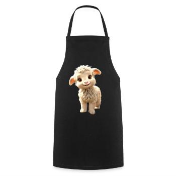 Sheep Lamb Mow Sheep Shepherd Cute Sheep Sheep - Cooking Apron - black - Front - AI Model Male 185 dark (185cm)