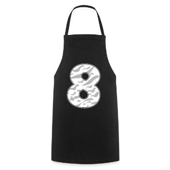 8 - Cooking Apron - black - Front - AI Model Male 185 dark (185cm)