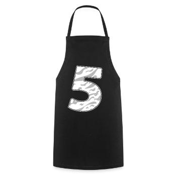 5 - Cooking Apron - black - Front - AI Model Male 185 dark (185cm)