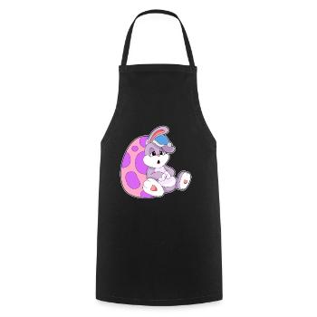 Bunny Easter Relax - Cooking Apron - black - Front - AI Model Male 185 dark (185cm)